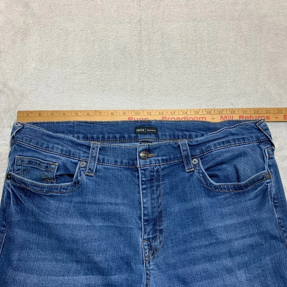True Religion‎ Rocco Relaxed Jeans Men's 41x33 Blue Denim 5-Pockets